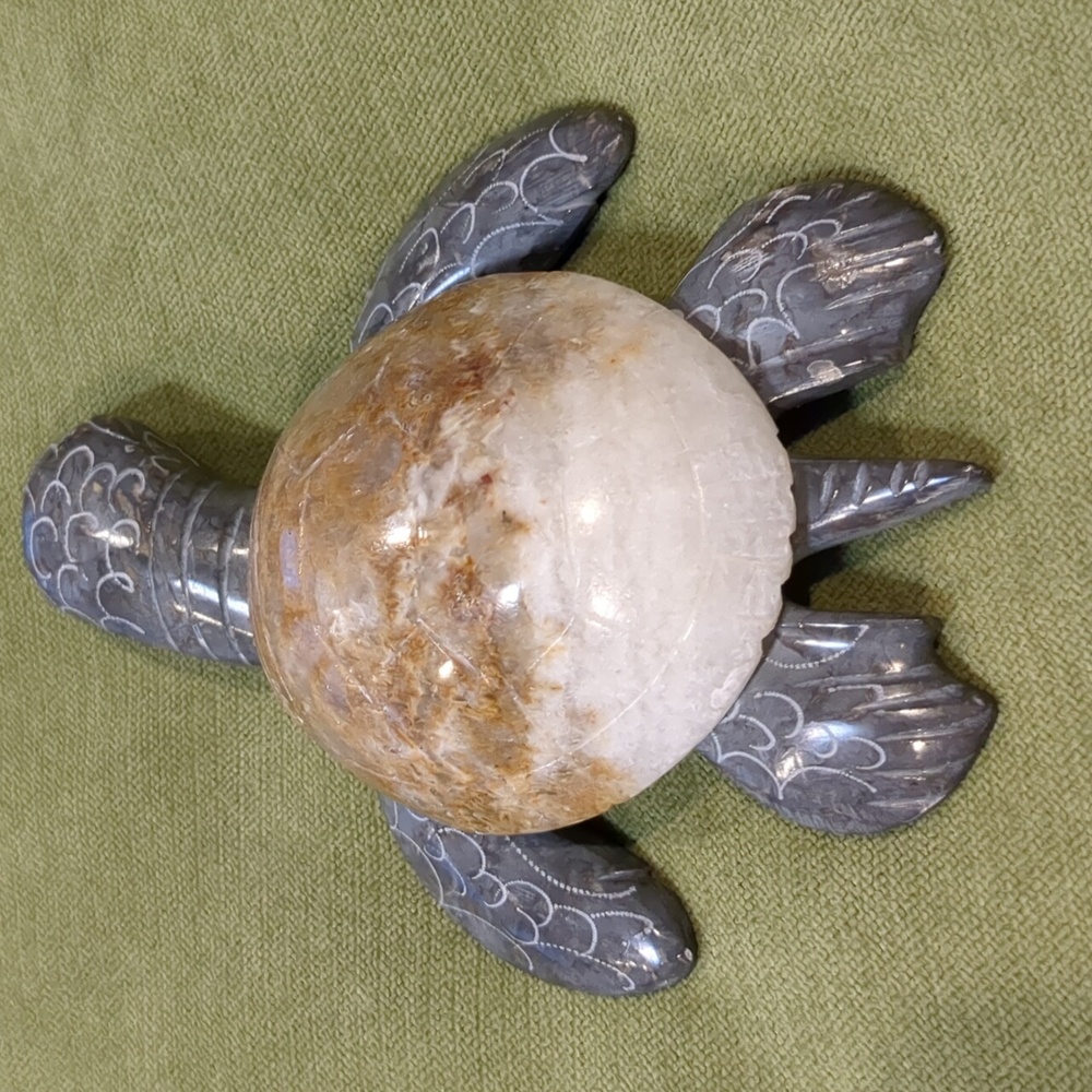 Hand Carved Stone Turtle - Picture 3 of 8